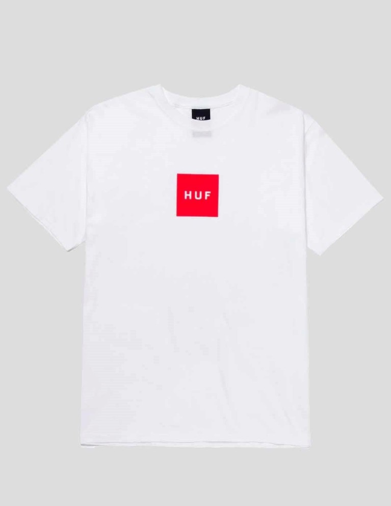 T-shirt HUF estentials box logo tee white